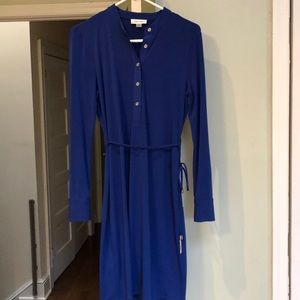 Calvin Klein long sleeve blue dress